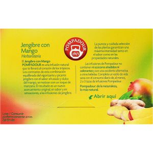 Jengibre con Mango 20 Bolsitas