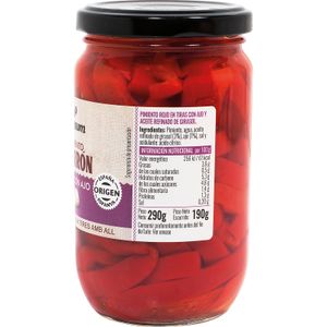 Pimiento Tiras con Ajo Frasco