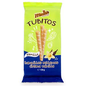 Tubitos Rellenos Crema de Vainilla 150 Gr