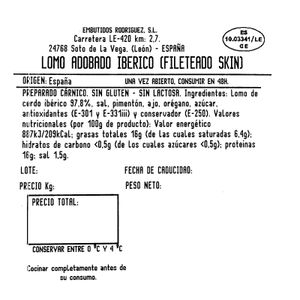 Tercera imagen del producto Lomo Ibérico Adobado de la marca FINURA