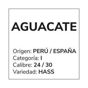 Aguacate Bandeja