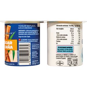 Segona imatge del producte Iogurt Grec amb Sucre de Canya de la marca CONSUM