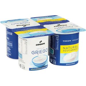 yogur natural azucarado pack 4