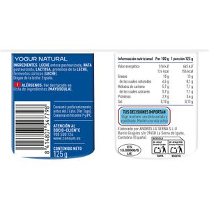 Yogur Griego Natural Pack de 4 Unidades