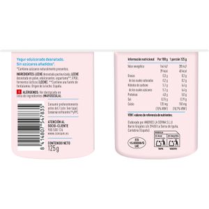 Yogur 00% Natural Edulcorado 4 Unidades
