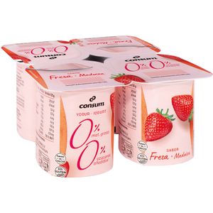 Yogur 00% Sabor Fresa Pack de 4 Unidades