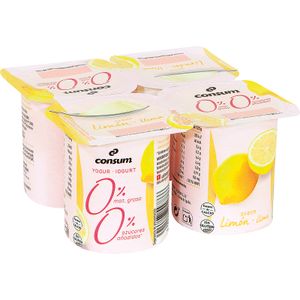 Yogur 00% Sabor Limón Pack de 4 Unidades