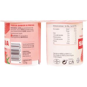 Yogur Sabor Fresa Pack de 4 Unidades