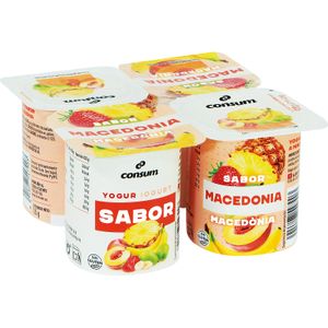 DANONE YOGUR MACEDONIA PACK 4X125GR - Básicos - Yogures - Lácteos