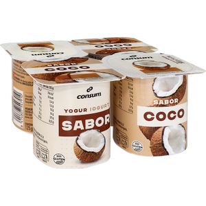 Yogur Sabor Coco Pack de 4 Unidades