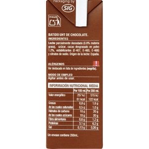 Batido de Chocolate 90% Leche Pack de 6