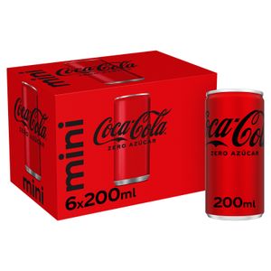 COCA-COLA Refresco Cola Zero Pack Indivisible 6 Latas