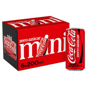 COCA-COLA Refresco Cola Zero Pack Indivisible 6 Latas