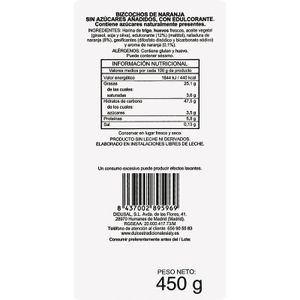 Bizcochos Naranja sin az. añadidos y Sin Leche