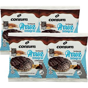 CONSUM Tortitas Arroz Integral con Chocolate Negro