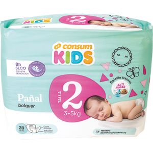 Pañales Talla 2 3-5 Kg CONSUM KIDS