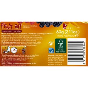 Infusión Fruit All sin Teína 20 Bolsitas