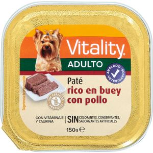 Comida Húmeda Perros Rica en Buey y Pollo