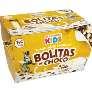 Yogur Sabor Vainilla con Bolitas de Chocolate