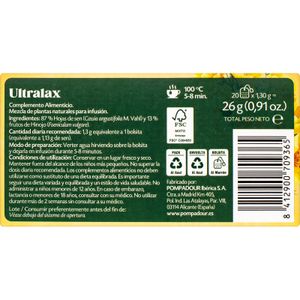 Tercera imatge del producte Infusió Ultralax 20 bossetes de la marca POMPADOUR
