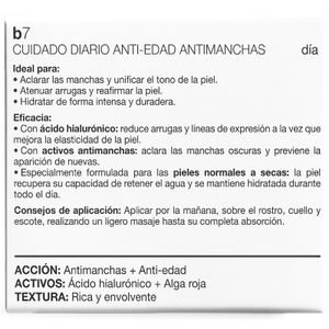 Cuarta imagen del producto Crema Antimanchas B7 Piel Seca de la marca BELLA AURORA