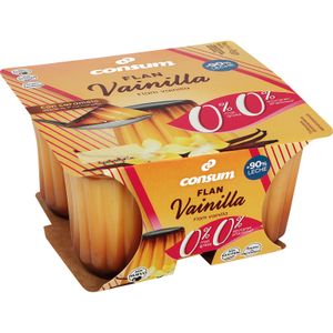Flan Vainilla 00% Pack de 4 Unidades CONSUM