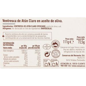 Ventresca de Atún Claro en Aceite de Oliva