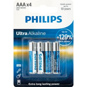 Philips Ultra Alkaline AAA Pack 4 Unidades