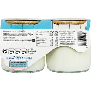 Yogur natural azucarado pack 4 unidades 120 g · DANONE