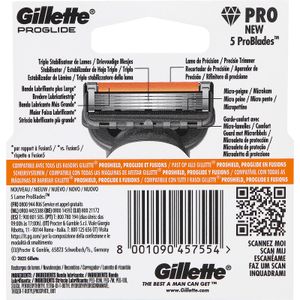Segona imatge del producte Recanvi Maquineta Proglide 5 Fulles de la marca GILLETTE