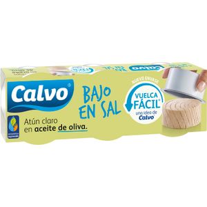 CALVO Atún Claro Aceite Oliva Bajo en Sal