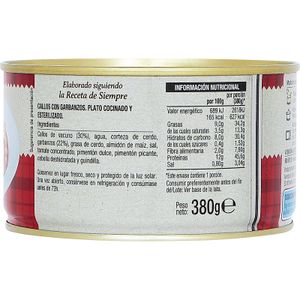 Callos con Garbanzos Bote