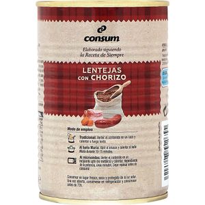 Lentejas con Chorizo Bote