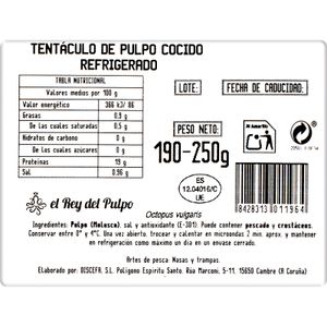 Tentáculo Pulpo Cocido