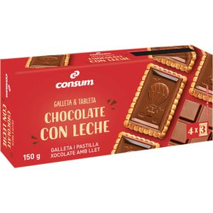 Galleta con Tableta de Chocolate con Leche