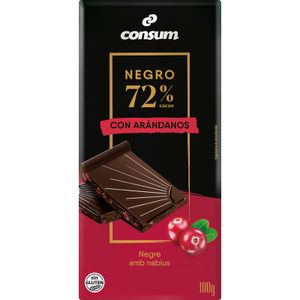 Chocolate Negro 72% Cacao con Arandanos