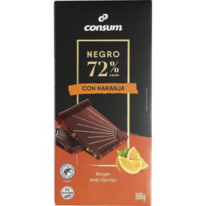 Chocolate Negro 72% Cacao con Naranja