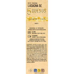 Lasaña 5 Quesos