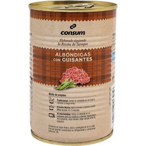 Albóndigas de Carne con Guisantes