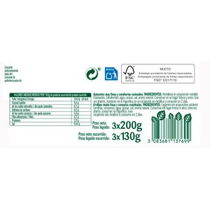 Segona imatge del producte Pèsols i Pastanaga Pack de 3 de la marca BONDUELLE