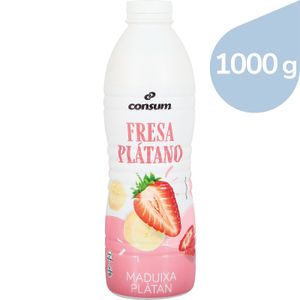 Receta de Yogur liquido de plátano y fresa - Comer y Rascar