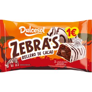 Bombón Zebra Largo 3 Unidades DULCESOL