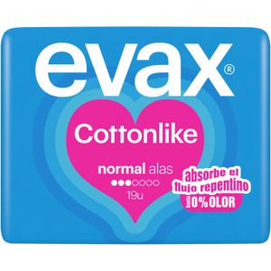 Segunda imagen del producto Compresa Cottonlike Normal con Alas de la marca EVAX