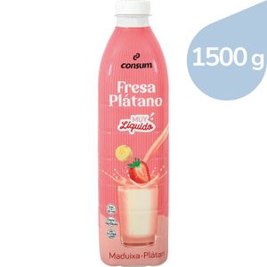 Yogur Líquido de Fresa y Plátano