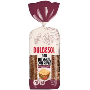 DULCESOL Pan de Molde Integral con Pipas