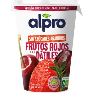 Postre Soja Frutos Rojos con Dátiles sin Azúcar ALPRO