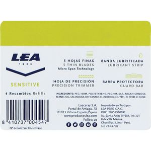 Segona imatge del producte Recanvi Sensitive 5 Fulles de la marca LEA