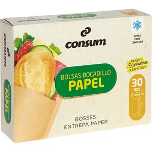 bolsa papel para bocadillo, 30ud - El Jamón