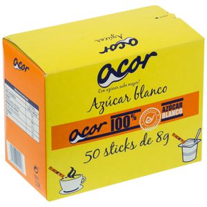 Azúcar Blanco 50 Sticks de 8 gramos 400 Gr