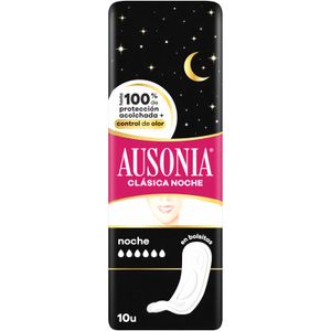 COMPRESA AUSONIA NOCHE CLASICA 10 UNIDADES